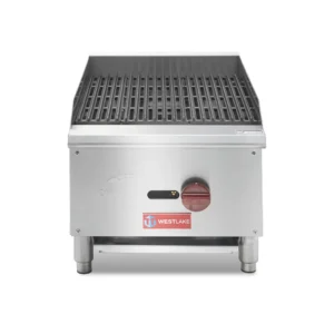 Westlake ECB-16S, 1 Burner Restaurant Commercial Gas Countertop Radiant Charbroiler BBQ Grill 30,000 BTU Stainless Steel