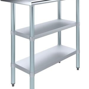Stainless Steel Work Table With 2 Shelves – NSF Certified