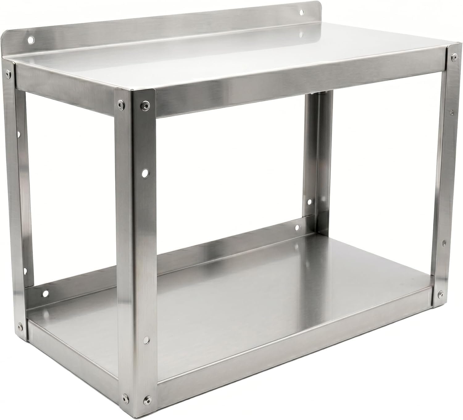 2 Tier Stainless Steel Wall Shelf 36 Inch