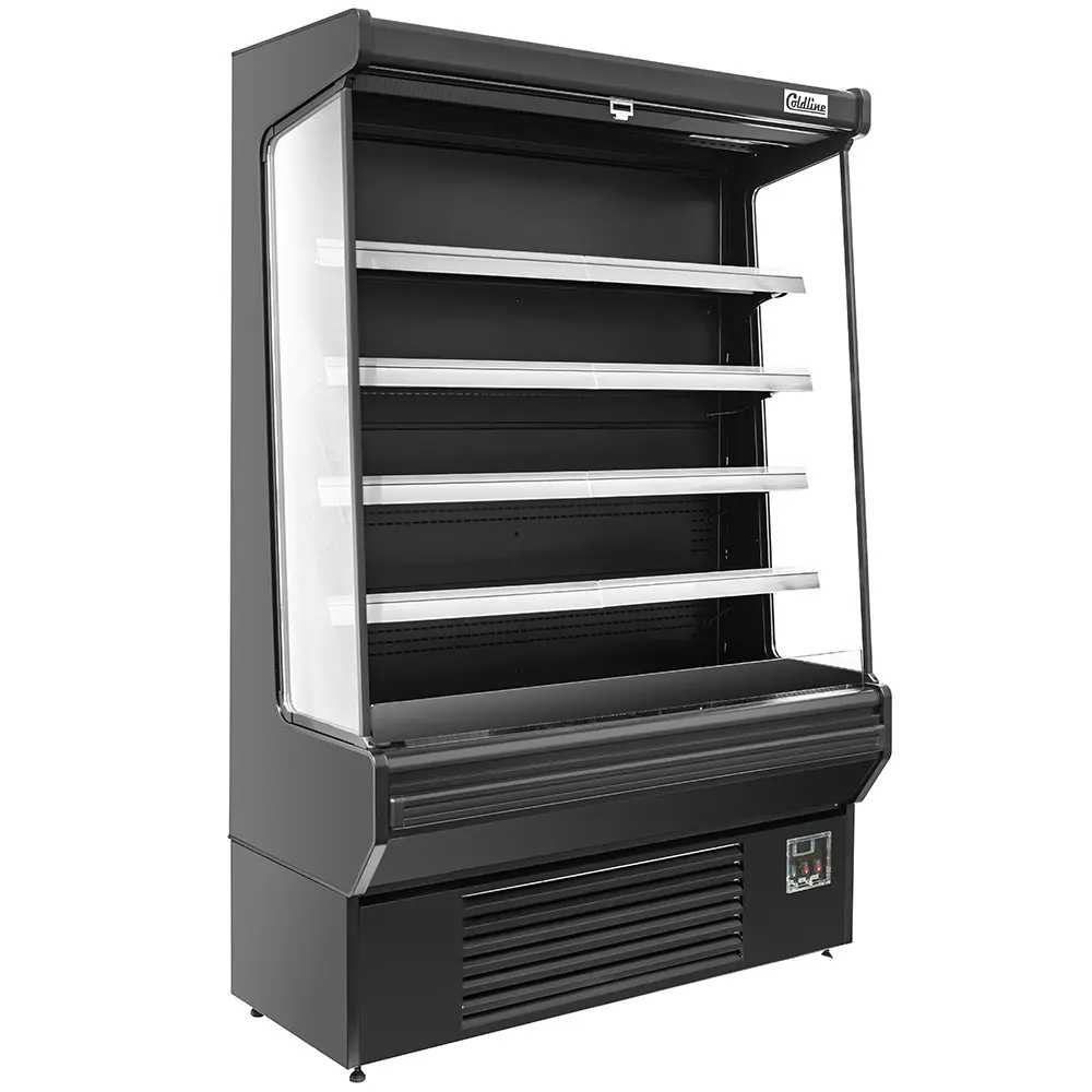 Refrigerated Air Curtain Merchandiser Coldline SOC-51-B 51 Inch Black Open Air Display