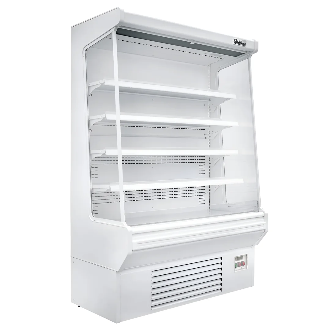 Refrigerated Air Curtain Merchandiser - Coldline SOC-61-W 60" White Open Air Display Case