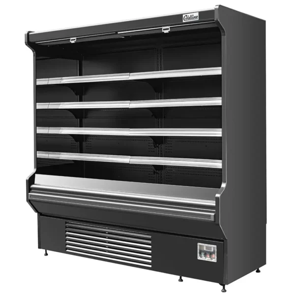 Coldline 76 inch black refrigerated air curtain merchandiser SOCD-76-B open air display case