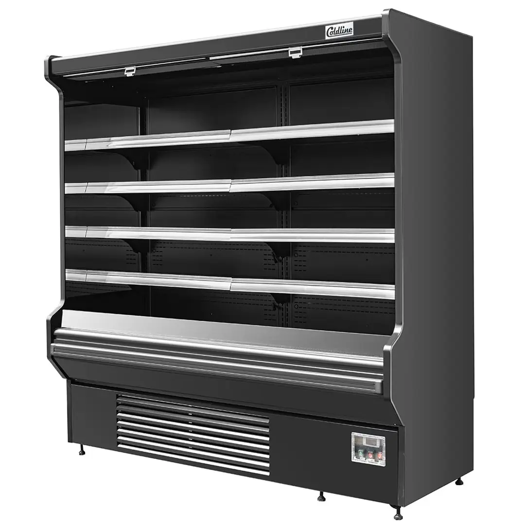 Coldline 76 inch black refrigerated air curtain merchandiser SOCD-76-B open air display case