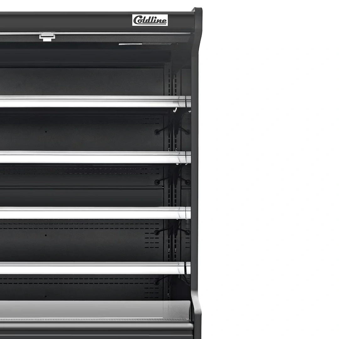 Coldline 76 inch black refrigerated air curtain merchandiser SOCD-76-B open air display case