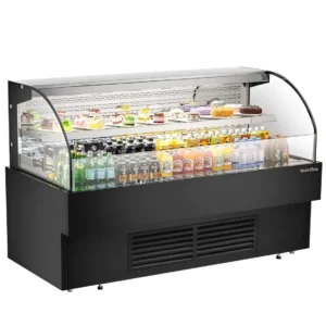 Marchia USTAR72G 71" Black Low Profile Open Air Cooler Grab and Go