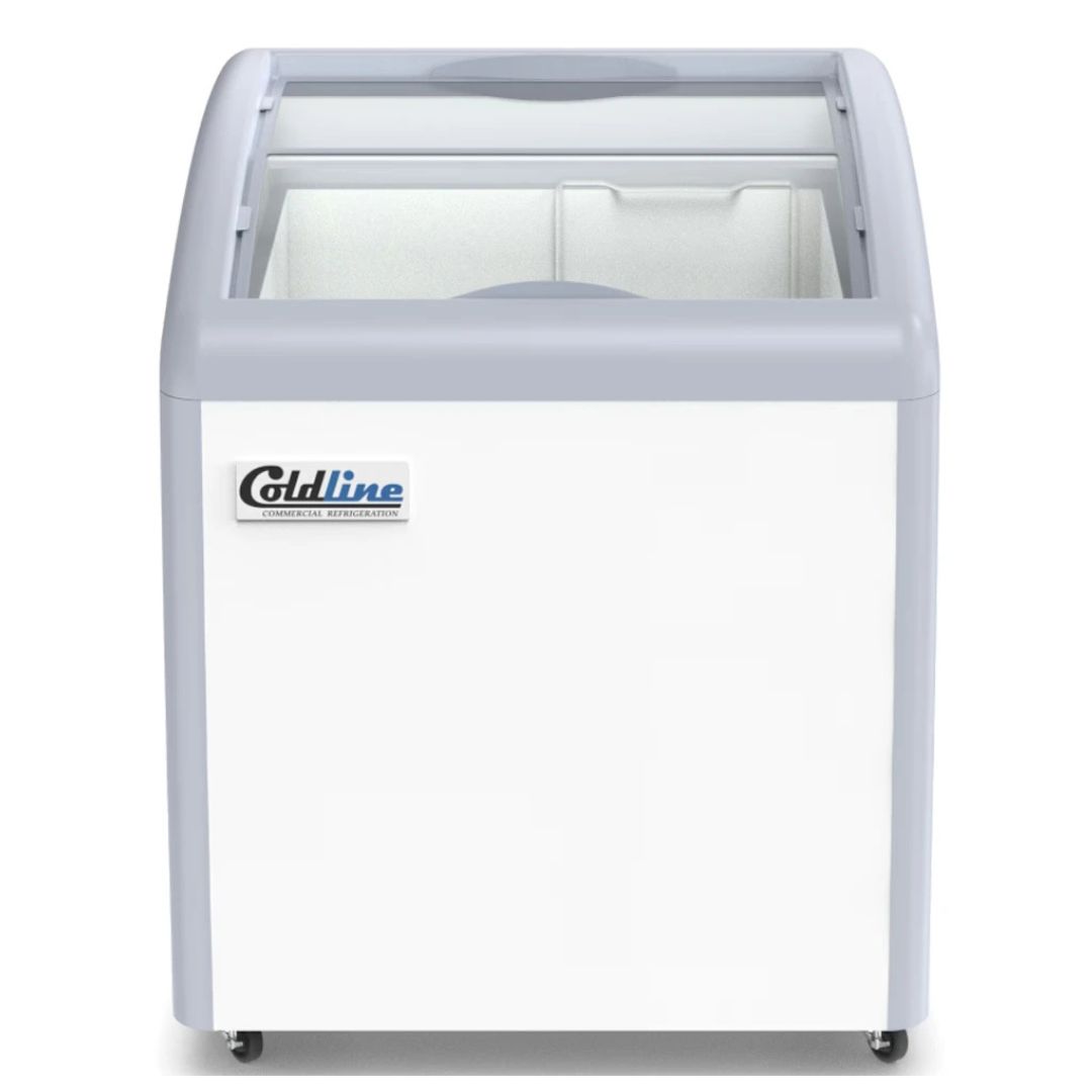Coldline 26 Curved Glass Ice Cream Freezer