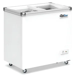 Coldline 34 Glass Top Ice Cream Freezer - 7 Cu Ft