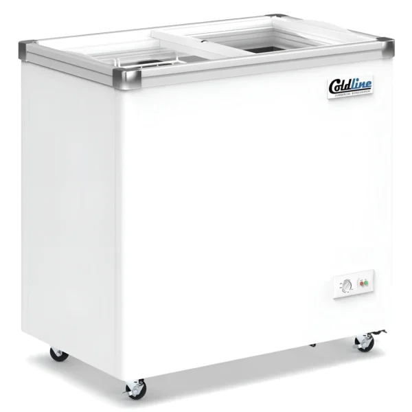 Coldline 34 Glass Top Ice Cream Freezer - 7 Cu Ft