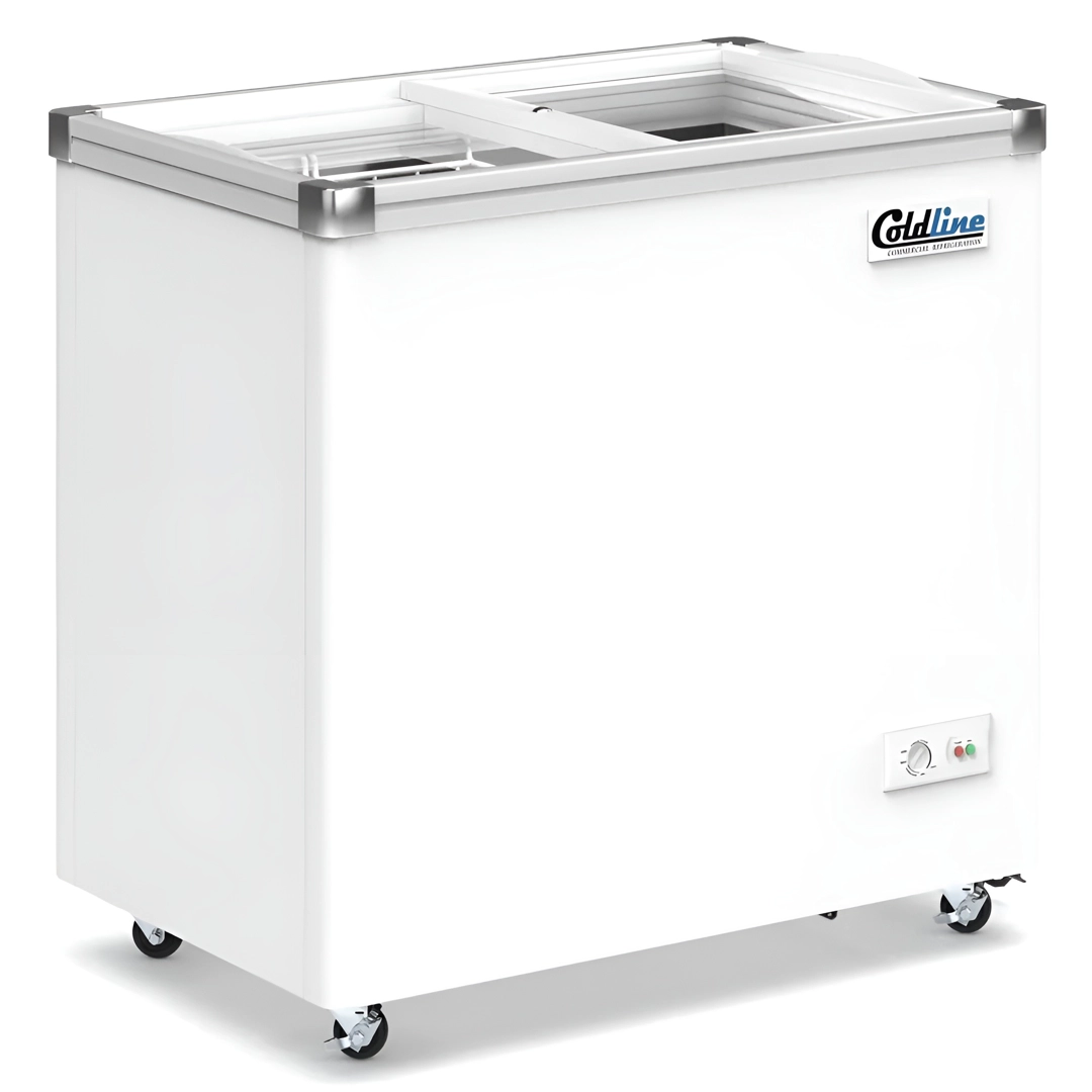 Coldline 34 Glass Top Ice Cream Freezer - 7 Cu Ft