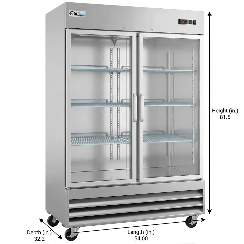 Coldline 2FG 54 Commercial Reach-In Freezer