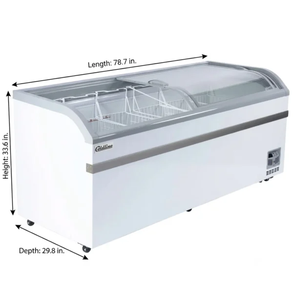 Coldline 79 Curved Glass Ice Cream Freeze