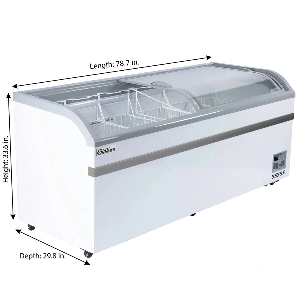 Coldline 79 Curved Glass Ice Cream Freeze