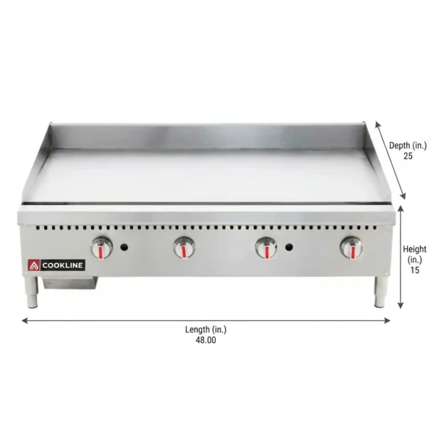 Cookline 48 Commercial Countertop Gas Griddle