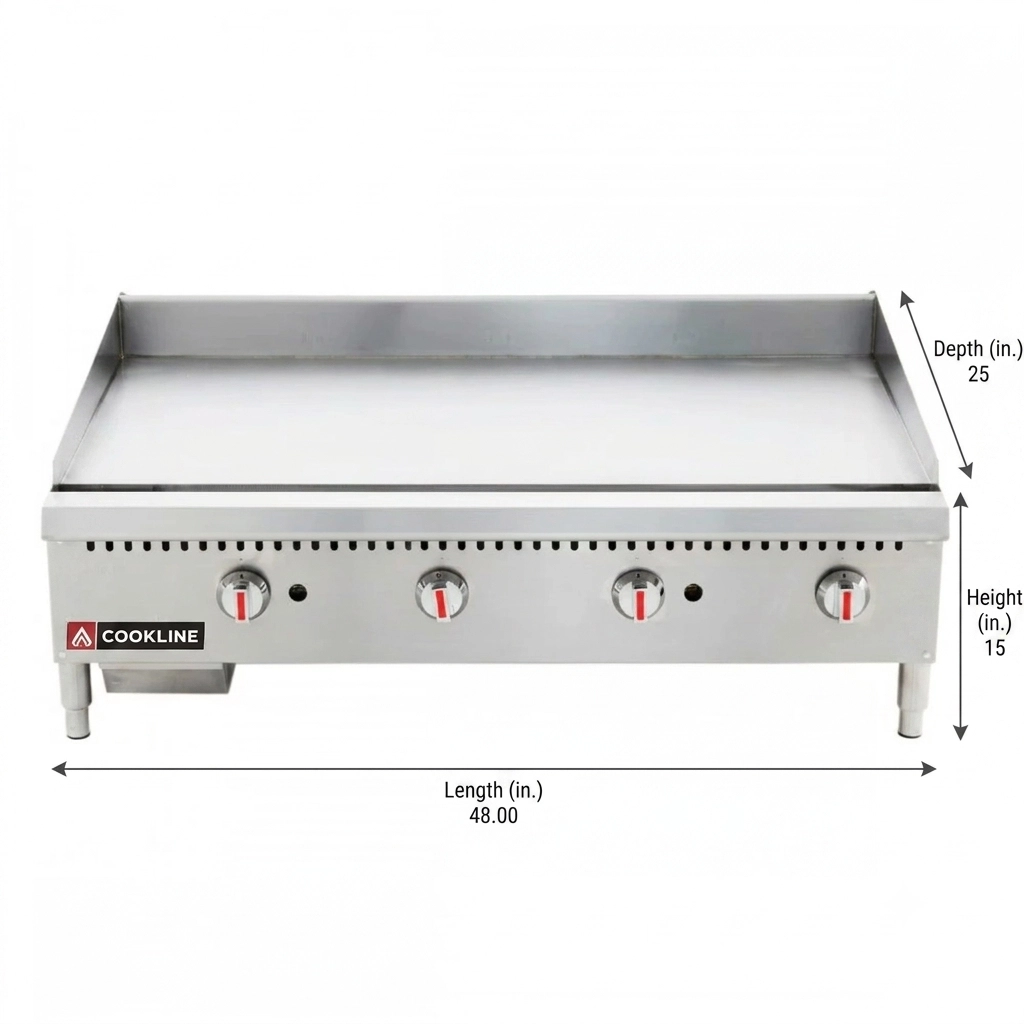 Cookline 48 Commercial Countertop Gas Griddle