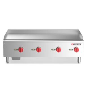 Cookline HD 48 Commercial Gas Griddle with 4 independent burners and stainless steel housing