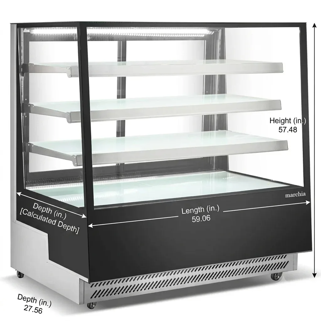 Marchia 60 Black Bakery Display Case