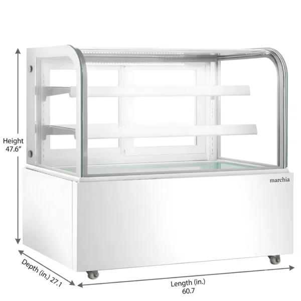 Marchia W 60 White Curved Glass Bakery Display
