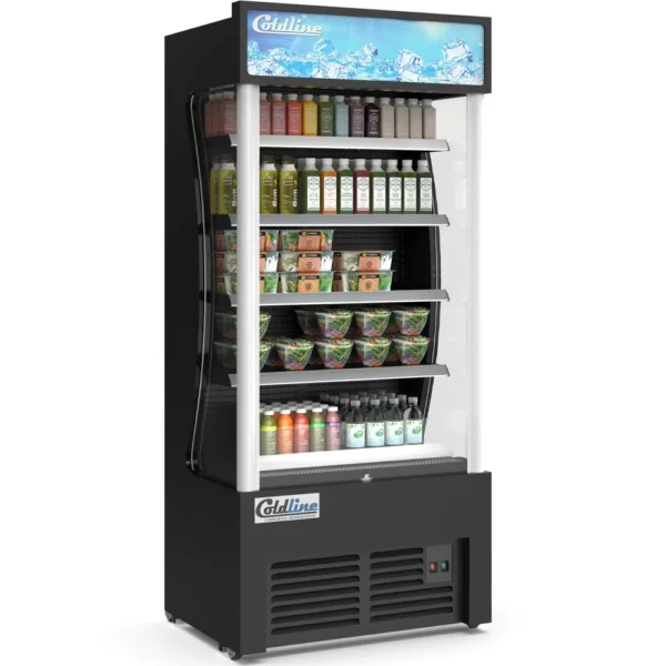 Coldline 36 Black Open Air Refrigerated Display