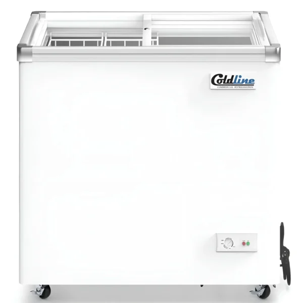 Coldline 34 Glass Top Ice Cream Freezer - 7 Cu Ft