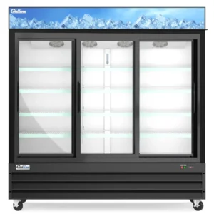 Coldline 78 Three Glass Sliding Door Refrigerator