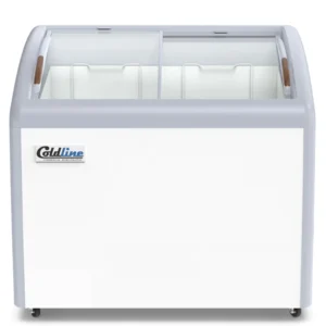 Coldline 39 Curved Glass Ice Cream Freezer