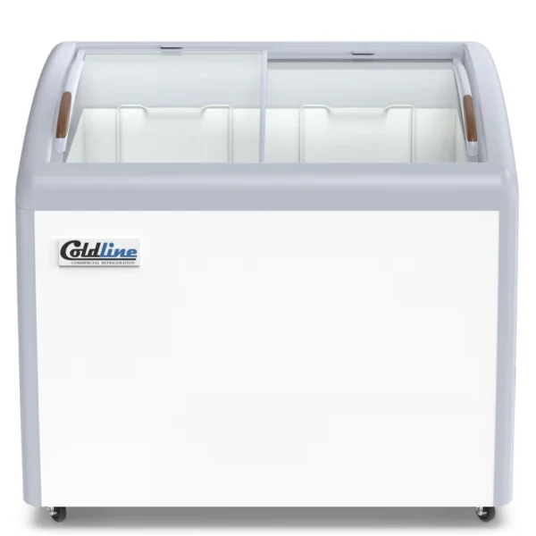 Coldline 39 Curved Glass Ice Cream Freezer