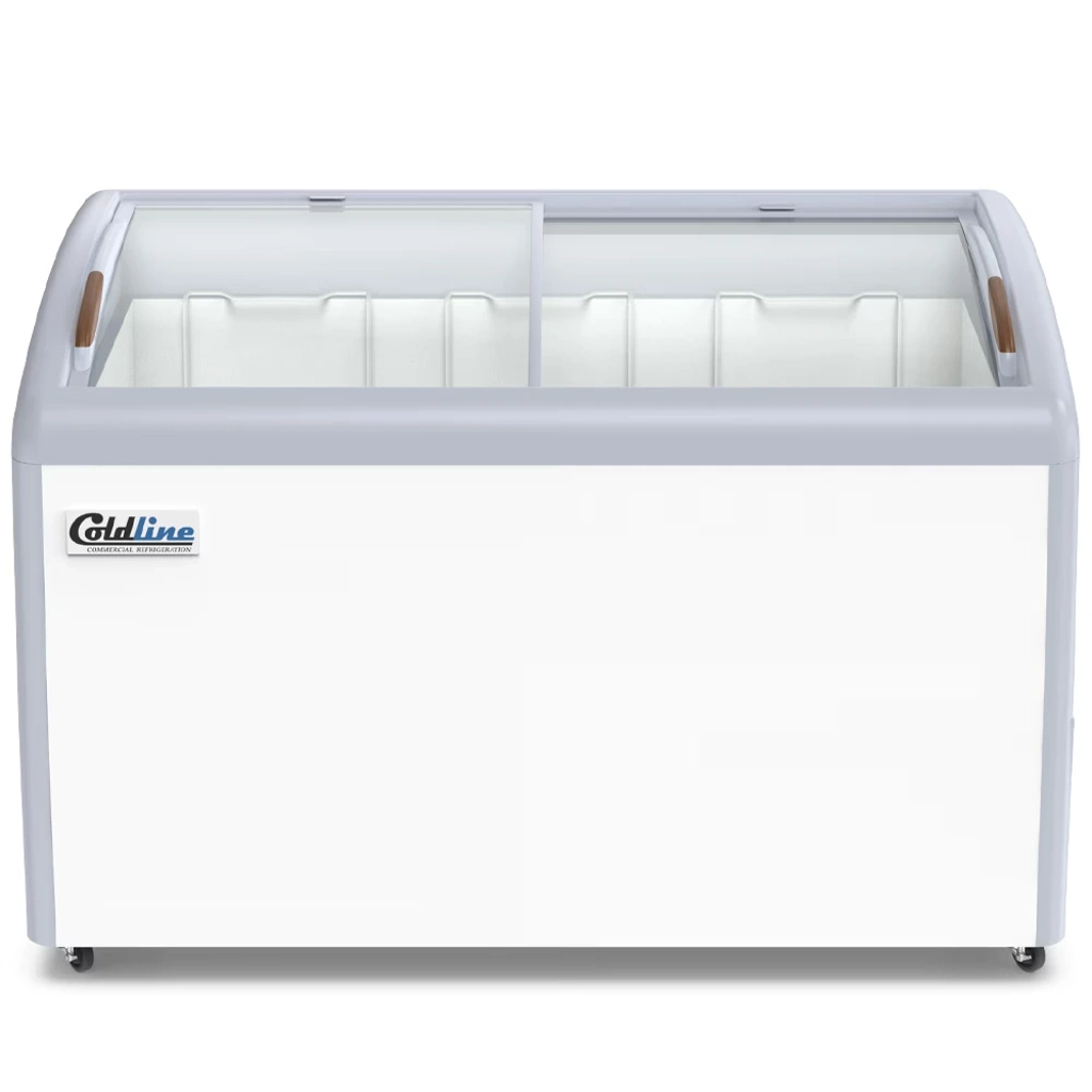Coldline 50 Curved Glass Ice Cream Freezer