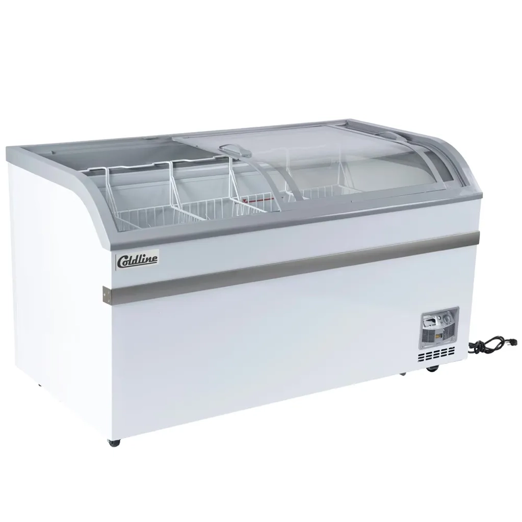Coldline 58 Curved Glass Ice Cream Freezer