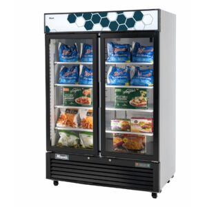 Glass Door 49 cu/ft Merchandiser Freezer commercial two-door display unit