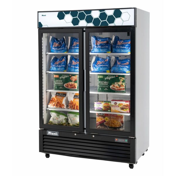 Glass Door 49 cu/ft Merchandiser Freezer commercial two-door display unit