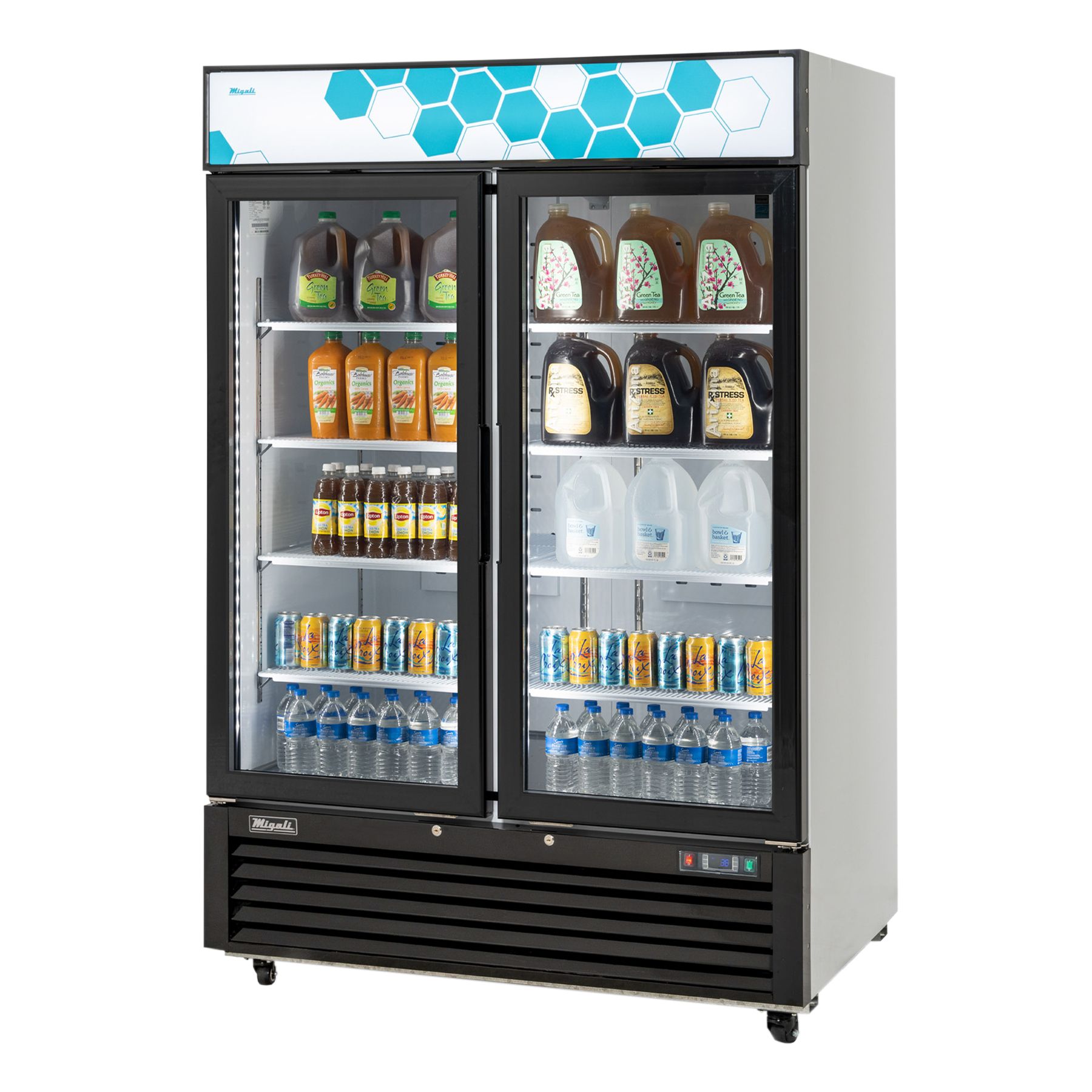Glass Door 49 cu/ft Merchandiser Refrigerator commercial display unit