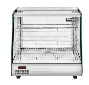 Migali C-HCT27 27" Heated Countertop Display Case, Straight Glass, Rear Sliding Doors