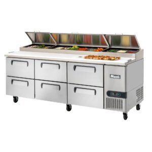 Migali's Brand New Amazing 93" Pizza Prep Table with Drawers | 26 Cu. Ft. Commercial Refrigerator