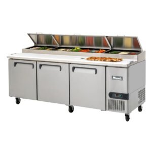 Migali's Brand New Amazing 93" Pizza Prep Table Refrigerator | 26 Cu. Ft. Commercial Prep Cooler
