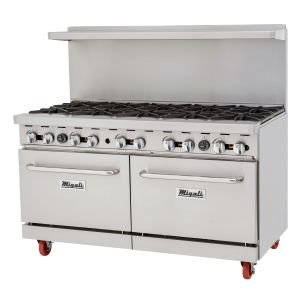 Migali C-RO10B-LP 60" Gas Range - 10 open burners, 2 ovens, Liquid Propane