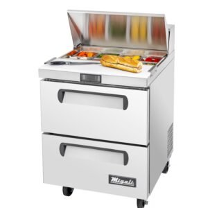 Migali C-SP27-8-D-HC 27″ 8-Pan Sandwich Prep Table with Drawers