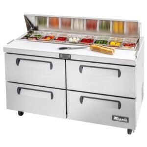 Migali C-SP60-16-D-HC 60″ 16 Pan Sandwich Prep Table with Drawers
