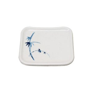 Thunder Group 0010BB 6-1/2" x 5-1/2" x 1-1/8", Plate, Blue Bamboo Melamine - Dozen (12 pieces)