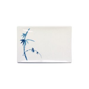 Thunder Group 1505BB 8-1/4" x 5-5/8" x 1", Barbecue Plate, Blue Bamboo Melamine - Dozen (12 pieces)