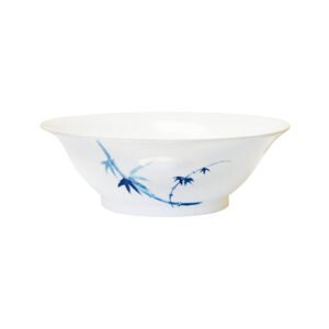 Thunder Group 5008BB 35 oz, 8" Diameter x 2-5/8" Height, Special Deep Bowl, Blue Bamboo Melamine - Dozen (12 pieces)