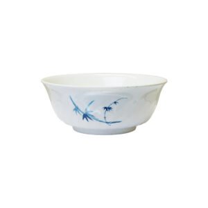 Thunder Group 5307BB 32 oz, 6-7/8" Diameter x 2-3/4" Height, Swirl Bowl, Blue Bamboo Melamine - Dozen (12 pieces)