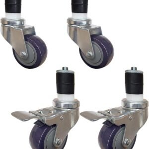 3" Casters for Work Tables & Equipment Stands | Set of 4 Heavy-Duty Swivel Wheels, 2 Locking