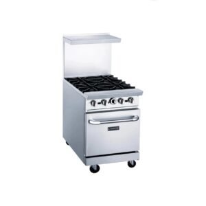 Dukers Commercial Gas Range with Oven – 24", 36" or 60", Burners or Griddle