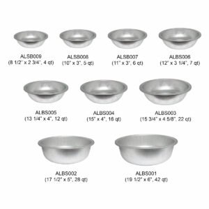 Thunder Group ALSB001 19-1/2" x 6", Aluminum Colander with Tapered Edge, Made in Taiwan