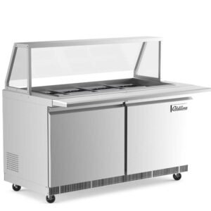 CBT60-SG 60" Refrigerated Employee Service Salad Bar with Cutting Board