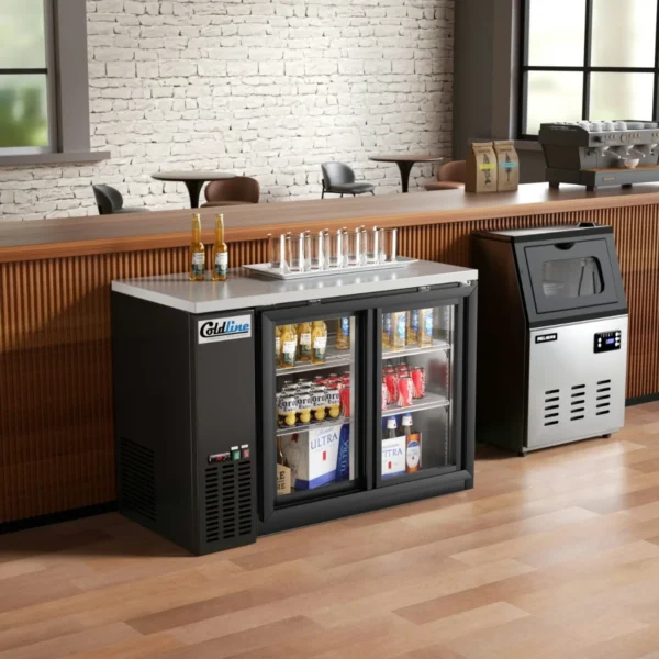 CBB-48G-SL 48″ Sliding Glass Door Back Bar Cooler