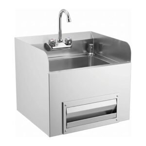 Commercial Wall Mount Hand Sink 18-1/4 in. x 17-5/8 in. with Soap Dispenser | Paper Towel Dispenser