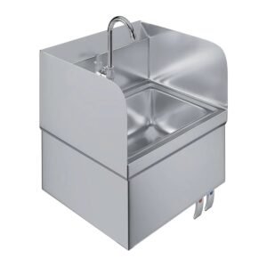Commercial Wall-Mount Hand Sink, Stainless Steel Side Splash