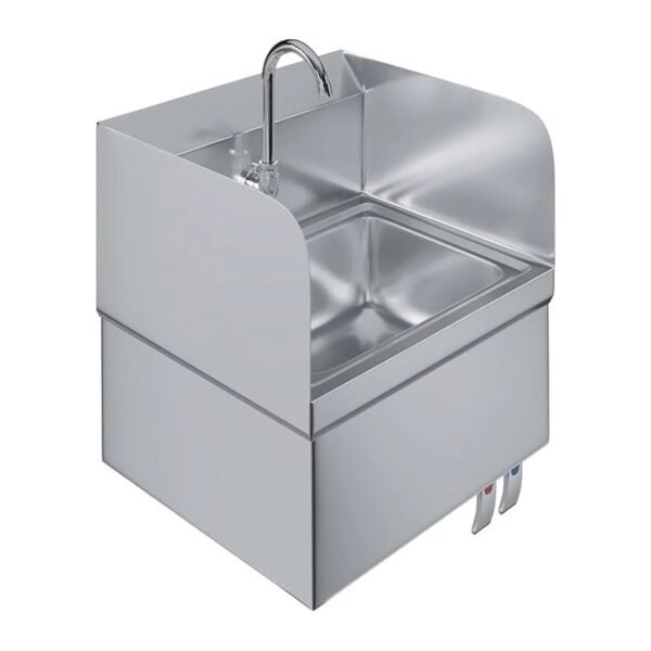 Commercial Wall-Mount Hand Sink, Stainless Steel Side Splash