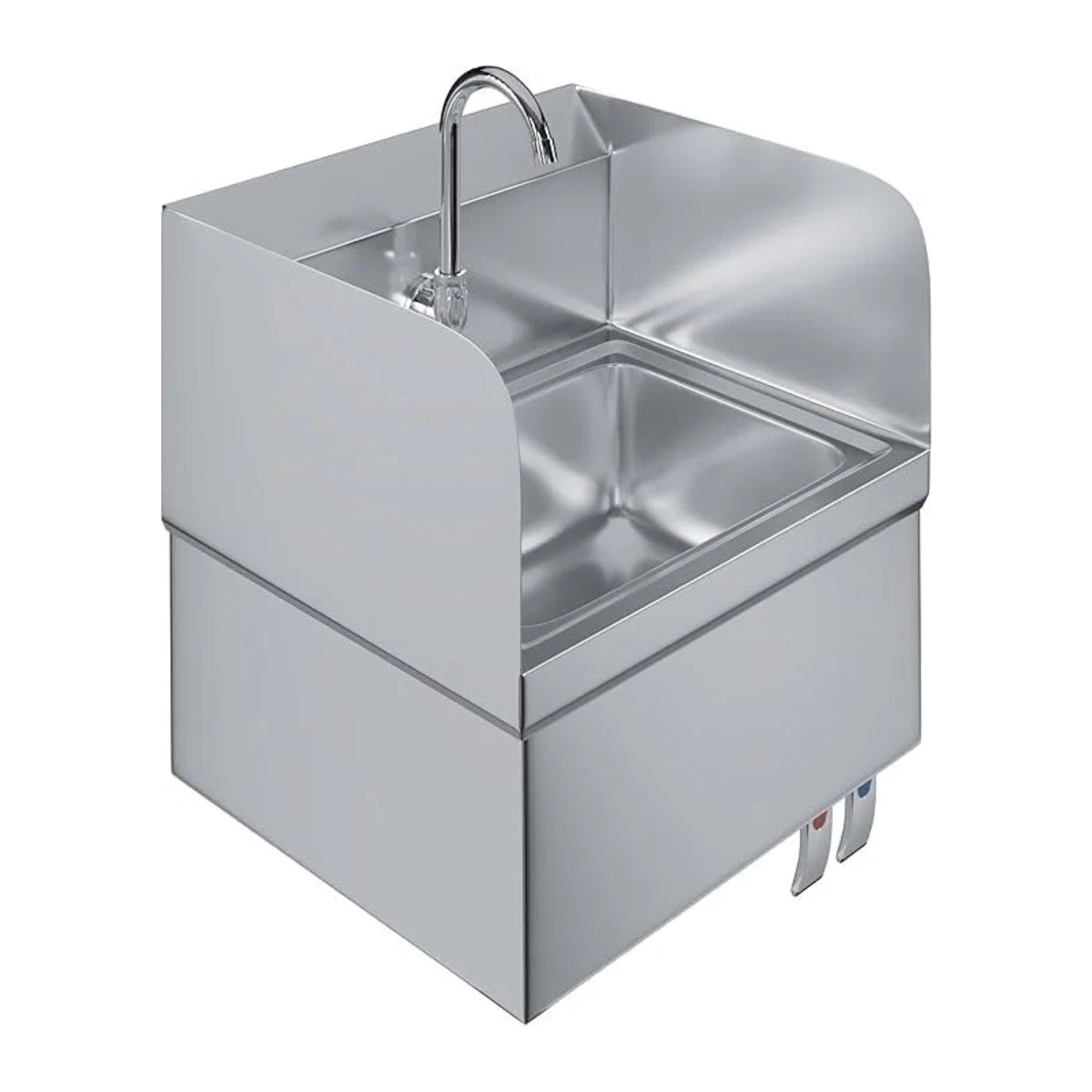 Commercial Wall-Mount Hand Sink, Stainless Steel Side Splash